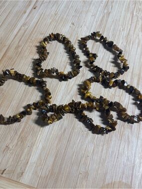 5 Bracelet Tiger's Eye Real Stone Bracelet